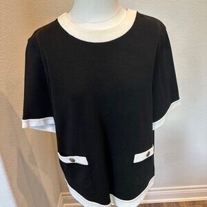 St. John Short-Sleeve Blouse NWT Size L